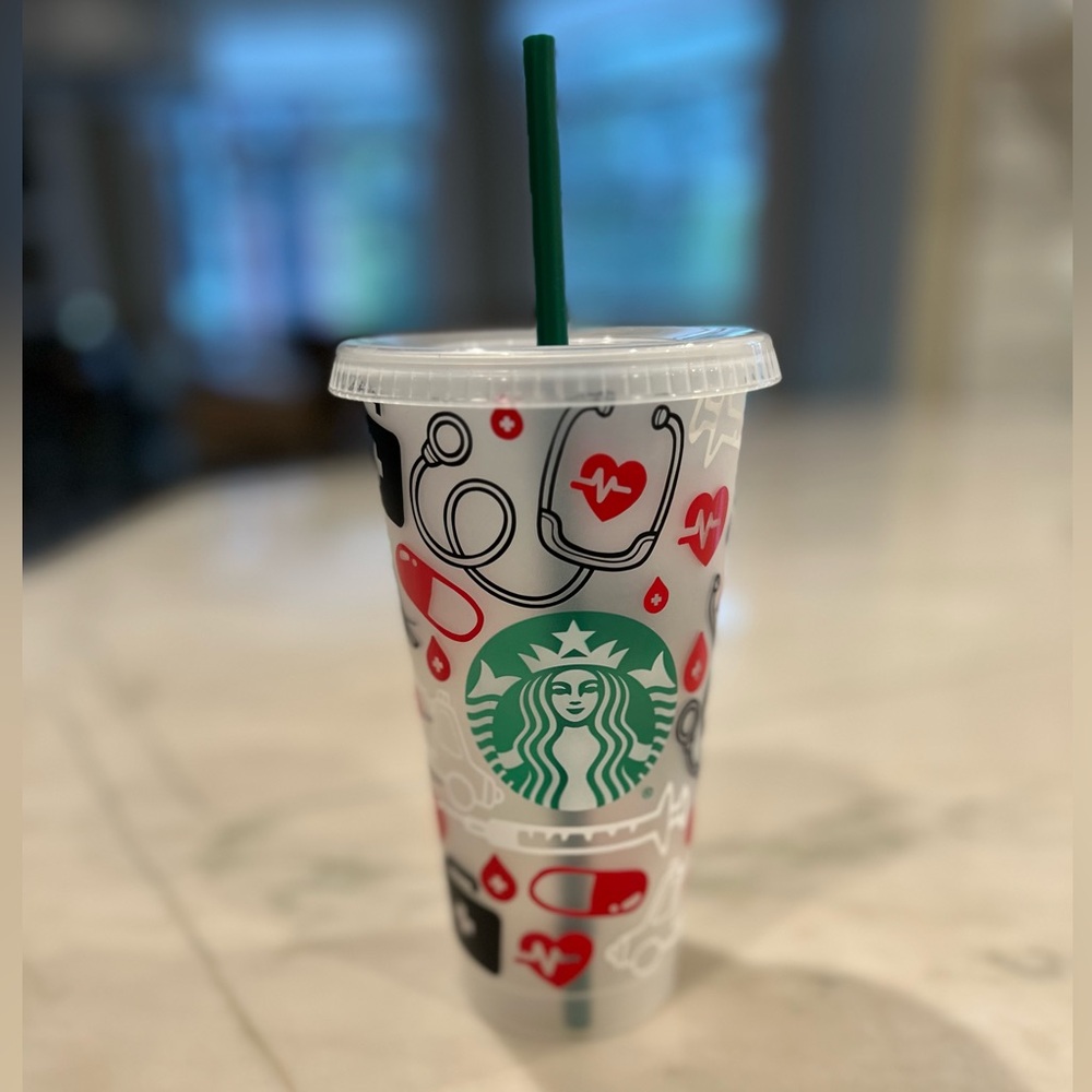 Nurse Starbucks Cup Handmade